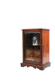 antique golden oak smokers cabinet