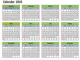 2015 Calendar Excel Yearly Rome Fontanacountryinn Com