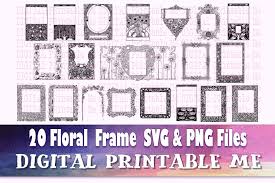 clip art frames flower svg set border