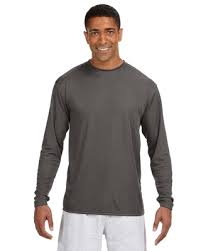 whole a4 n3165 cooling performance long sleeve tee graphite s