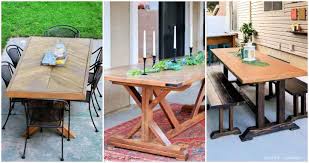 Diy Outdoor Dining Table Plans