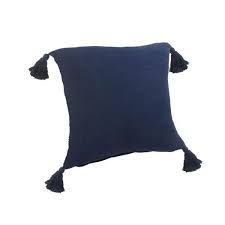 lr home casual navy blue solid tasseled