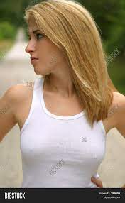 Busty Blond Tank Top Image & Photo (Free Trial) | Bigstock