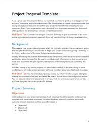 free project proposal template template