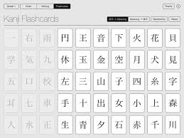 Mirai Kanji Chart Japanese Kanji Writing Study Tool