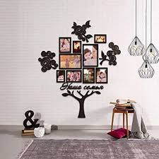 brown mdf laser cut family tree picture