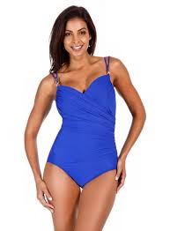 Miraclebody Solid Double Strap Captiva One Piece Swimsuit