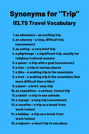 synonyms for trip ielts travel