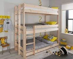 Il letto si trova in ottime condizioni. Letto Triplo Letto A Castello Per Bambini 3 Piani In Pino Naturale Henrik Ebay