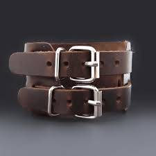 men s personalized wide leather cuff