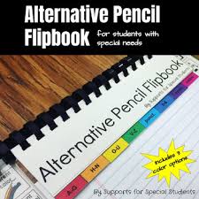 Alternative Pencil Flipbook Writing Tool For Special Education