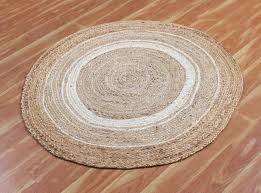 braided round area rug indian