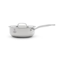 3 qt stainless steel saucier with lid