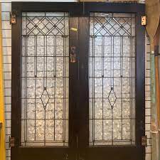 Art Deco Leadlight French Doors