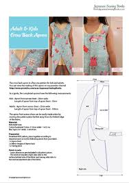 How to make a4 pdf sewing template. Free Pattern Tutorial And Sewing Video Cross Back Apron For Adult And Kids Japanese Sewing Pattern Craft Books And Fabrics