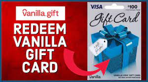 how to redeem vanilla gift card