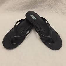 Oka B Black Flip Flops Size M 7 8