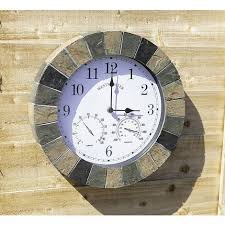 Silverbell Clock Slate Effect Rustic