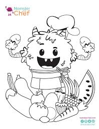 Find & download free graphic resources for chef. Nomster Chef Nomster Chef Coloring Pages Fun Food Recipes For Kids To Make For Healthy Eating