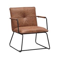 Industrial Arm Chair Hailey Cognac Eco