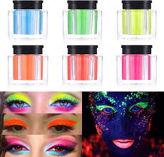 6 piece neon eyeshadow uv glow in the