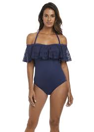 Details About Fantasie Swimsuits Marseille Underwire Bardot One Piece Costume Various Size New