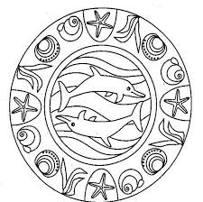 Porpoise Coloring Pages Mandala Con I Delfini Da Stampare E Da