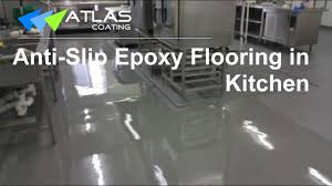 epoxy flooring in a commercial kitchen
