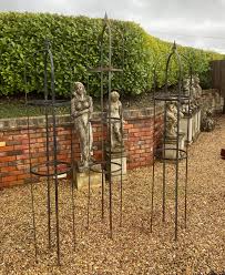 vine round outdoor garden metal obelisks