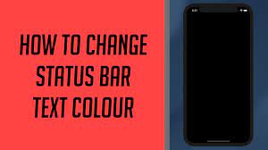 status bar text colour