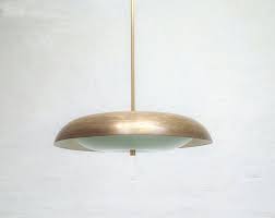 Large Pendant Lamp With Glass Shade