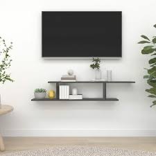 vidaxl wall mounted tv shelf 125x18x23