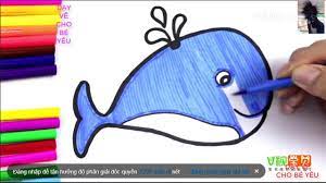 Bé tập vẽ và tô màu con cá voi xanh đại dương. | hình tô màu cho bé | Hướng  dẫn vẽ tranh đẹp nhất - Việt Nam Brand