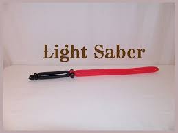 a balloon light saber