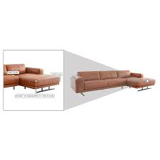 Symphony Leather Sofa W Right Chaise