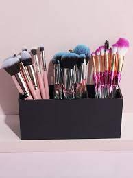 1pc plain makeup brush storage box shein