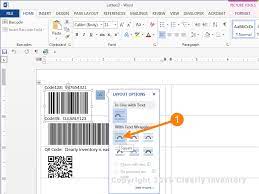 print barcodes with excel and word