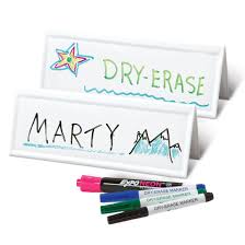Original Reusable Name Card Two Sided Dry Erase Tents Large