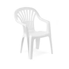 White Plastic Garden Chair