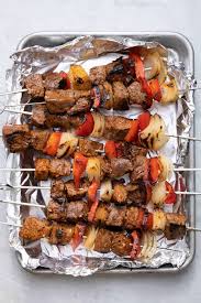 grilled beef kabobs marinated sirloin