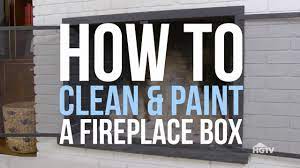 how to paint a fireplace box