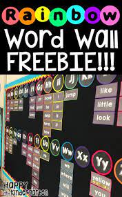 Rainbow Word Wall Freebie Word Wall