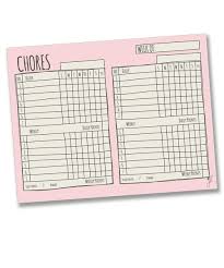 Magnetic Multiple Child Chore Chart Sketch Design