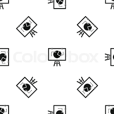 Flip Chart With Statistics Pattern Stock Vector