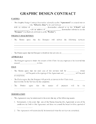 graphic design contract template in