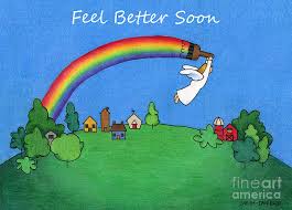 Feel better soon 5x7 blank greeting card with envelope, get well, blank, stationery, hospital, get better soon someone you know under the weather? Rainbow Painter Feel Better Soon Cards Drawing By Sarah Batalka