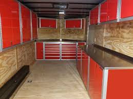 aluminum cabinets v nose trailer