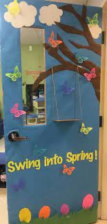 spring classroom door