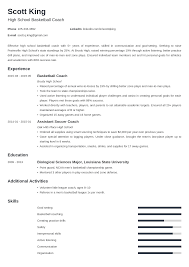 coaching resume sles also for high