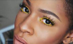 yellow eyeshadow makeup tutorial